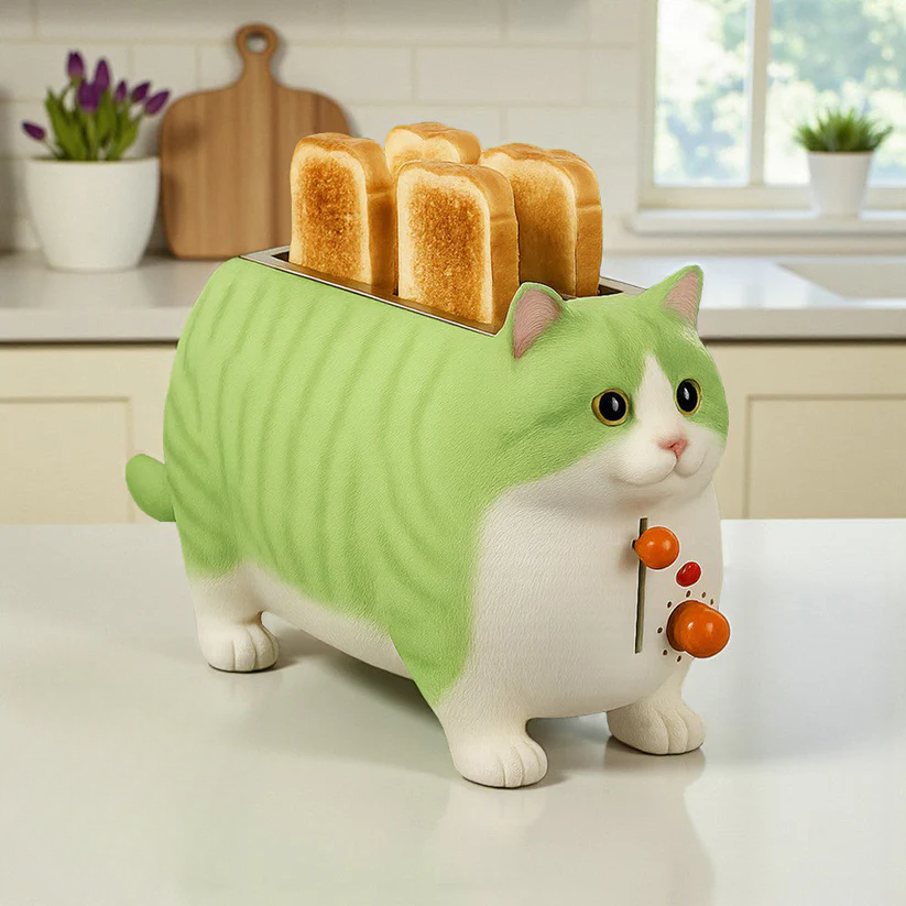 CattyToast Toaster - Purr-fectly Fun Breakfast!