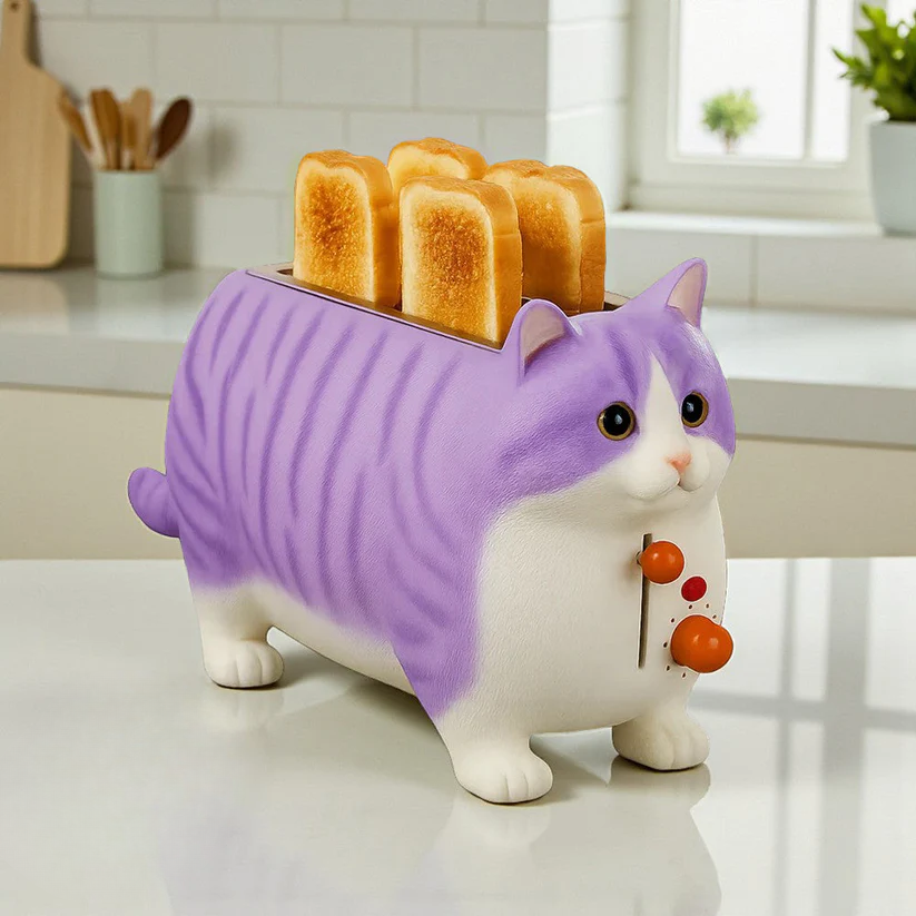 CattyToast Toaster - Purr-fectly Fun Breakfast!