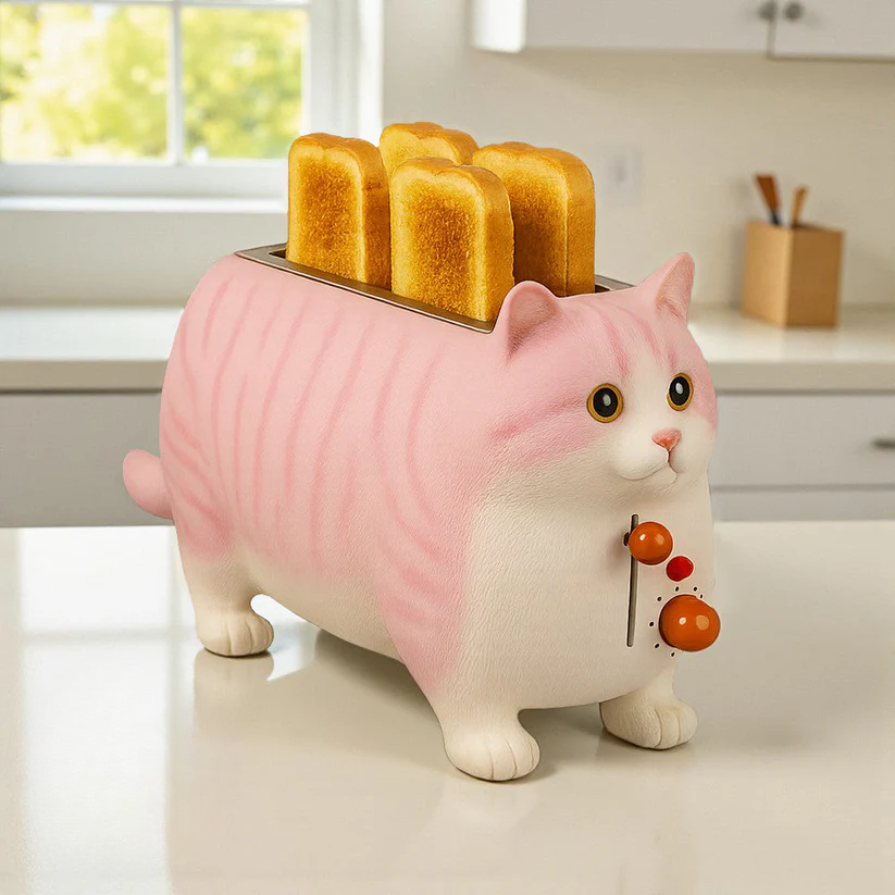 CattyToast Toaster - Purr-fectly Fun Breakfast!