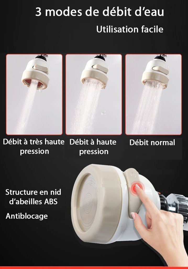 360-degree swivel faucet aerator