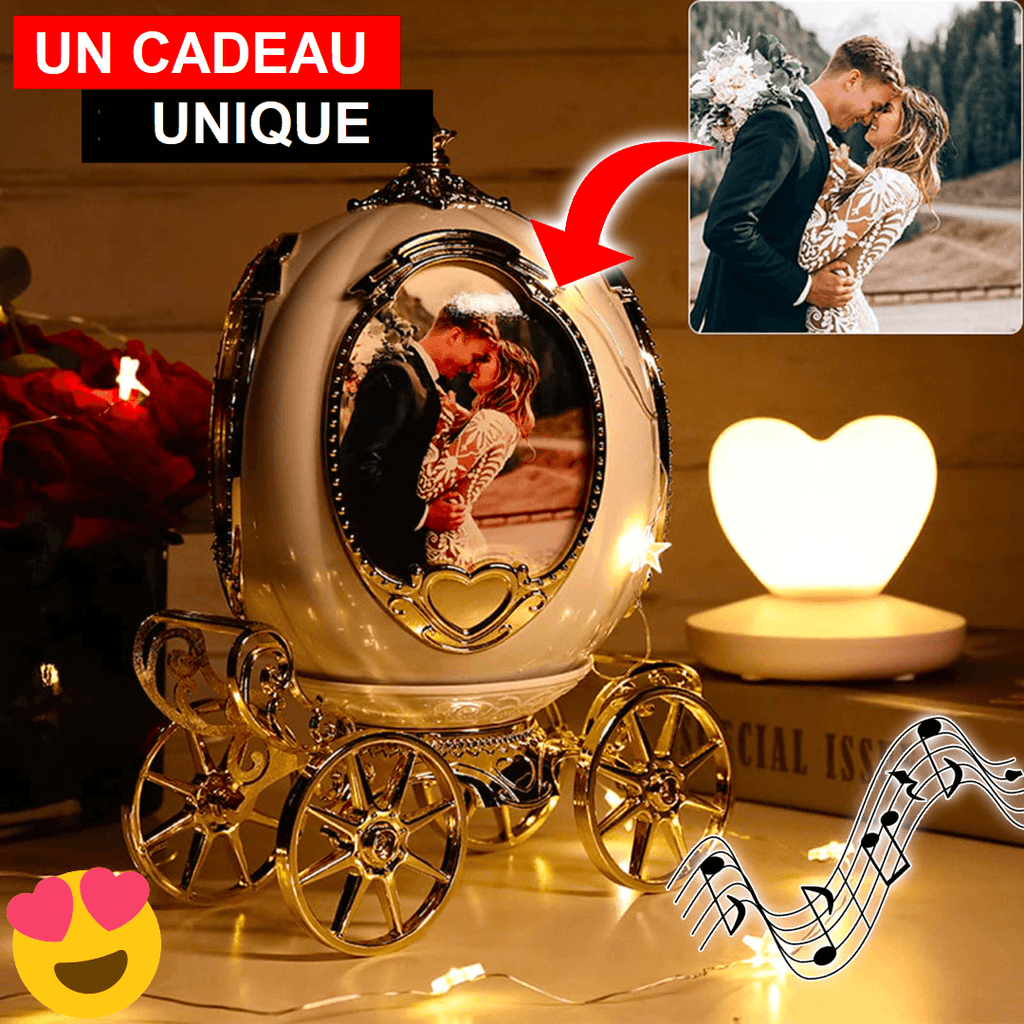 Rotating Music Box with Photo Memories