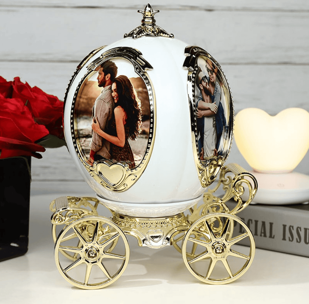 Rotating Music Box with Photo Memories