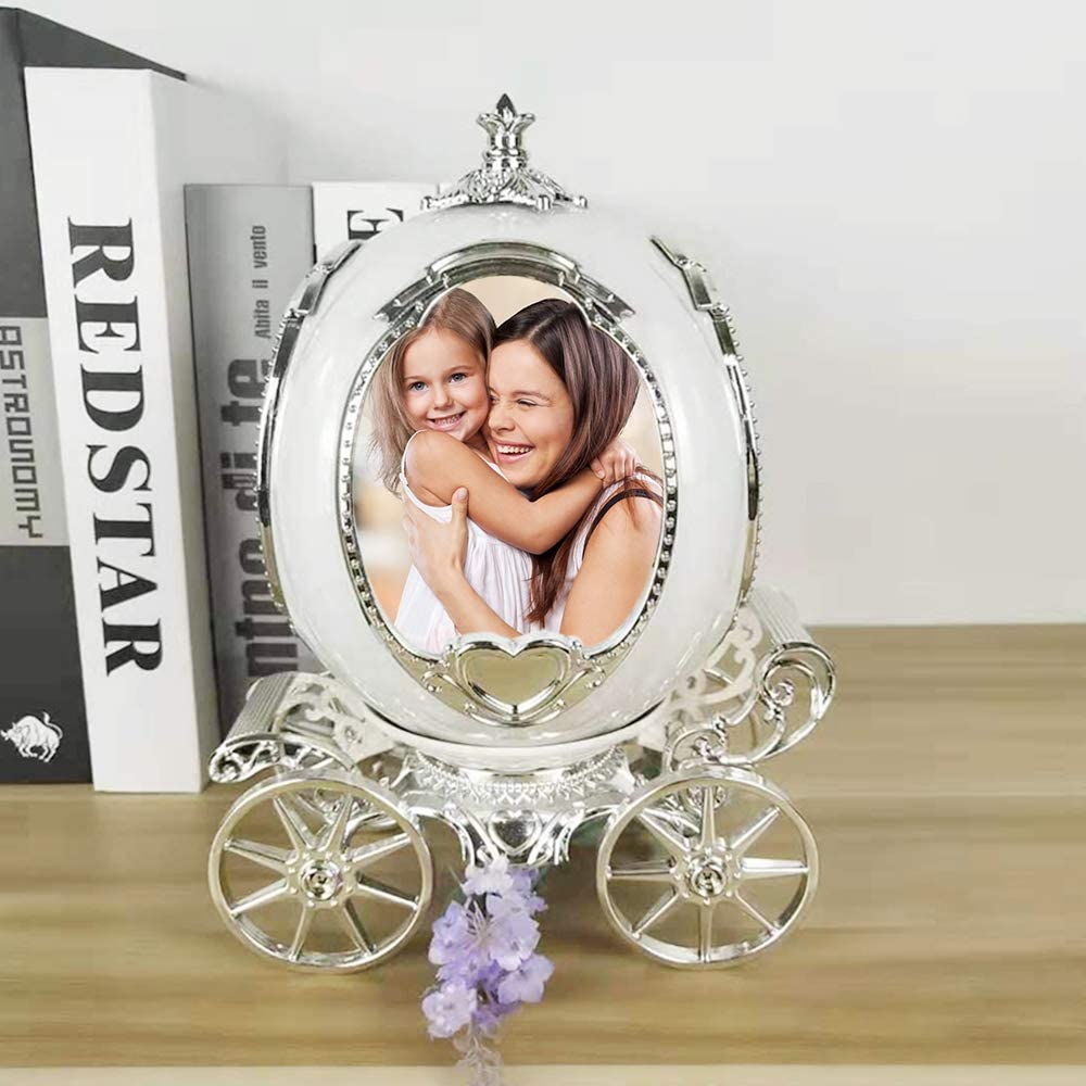 Rotating Music Box with Photo Memories