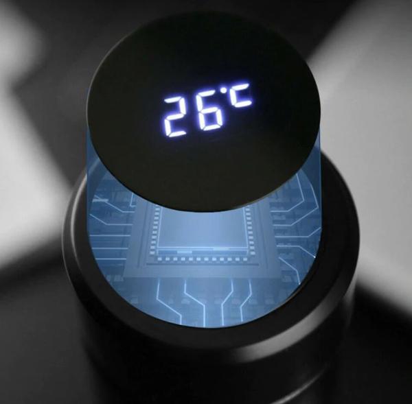 Insulated Thermos Bottle with Temperature Display
