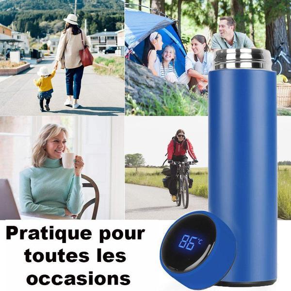 Insulated Thermos Bottle with Temperature Display