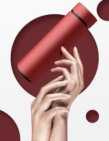 Insulated Thermos Bottle with Temperature Display