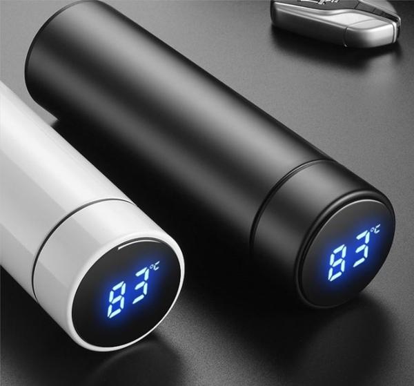 Insulated Thermos Bottle with Temperature Display