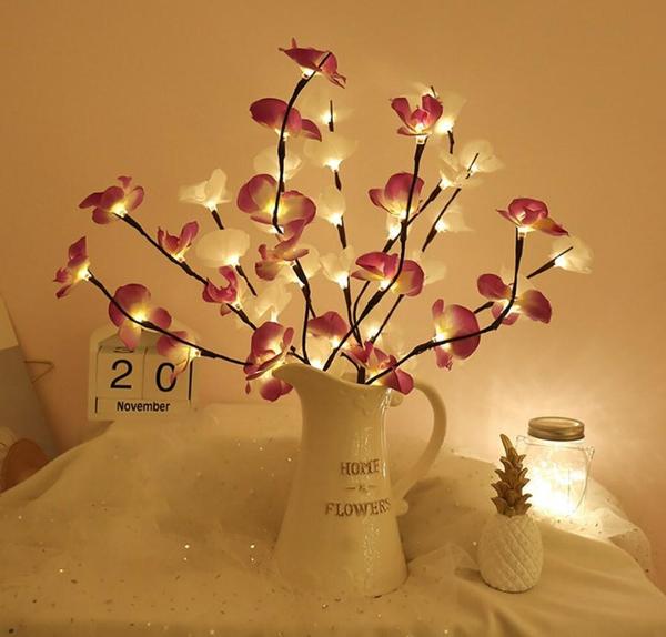 LED Lighted Orchid Branch