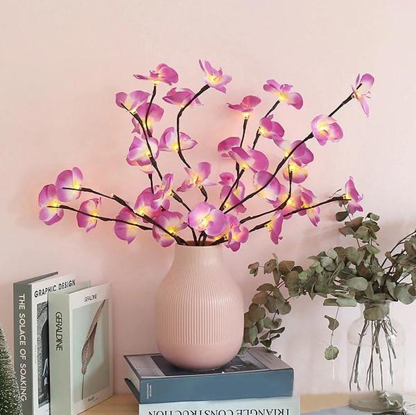 LED Lighted Orchid Branch