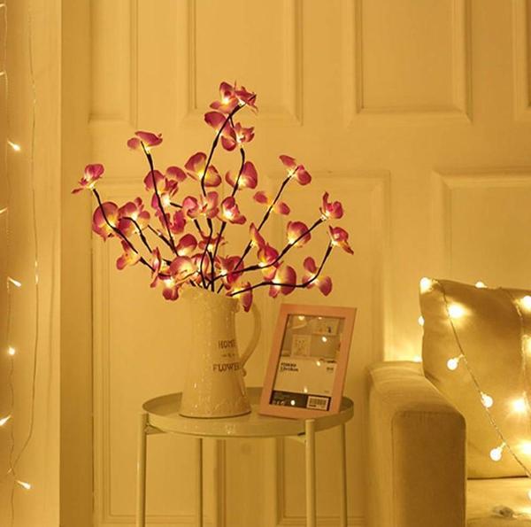LED Lighted Orchid Branch