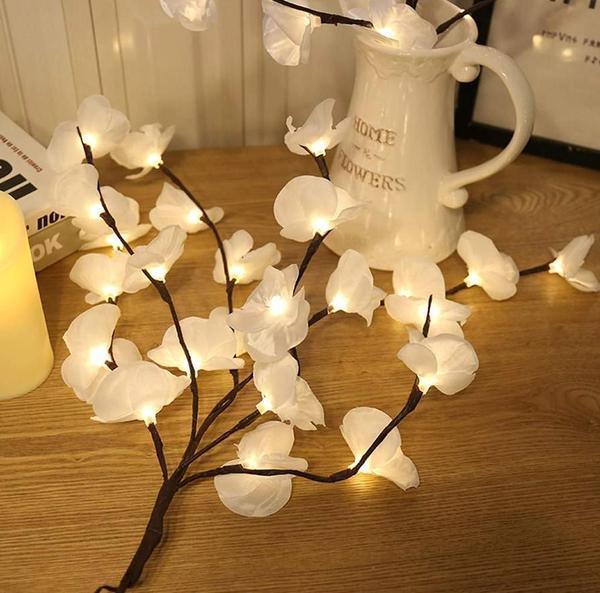 LED Lighted Orchid Branch