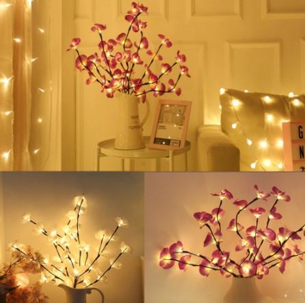 LED Lighted Orchid Branch