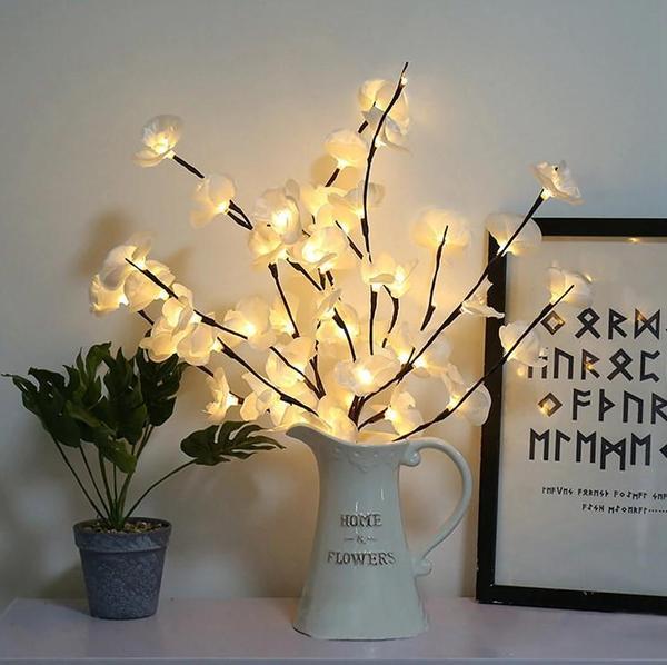 LED Lighted Orchid Branch