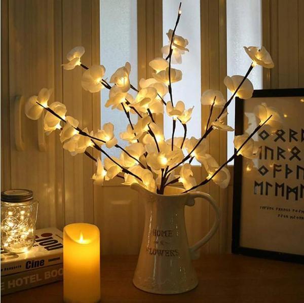 LED Lighted Orchid Branch