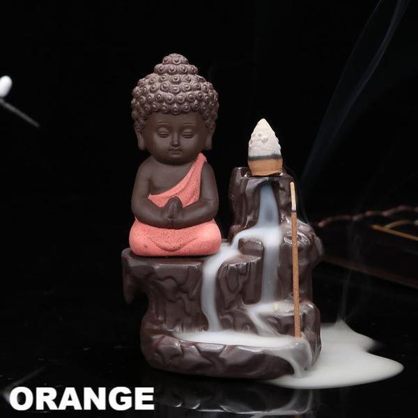 Cascading incense burner - monk