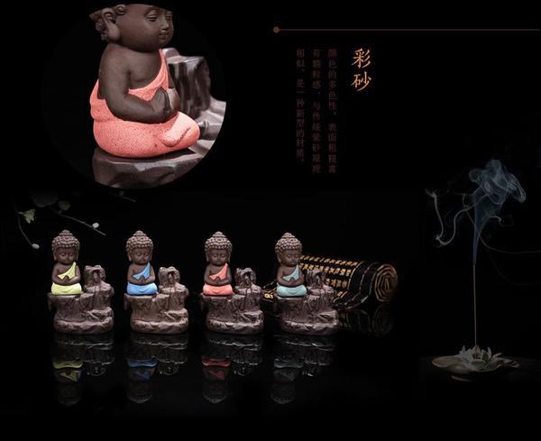 Cascading incense burner - monk