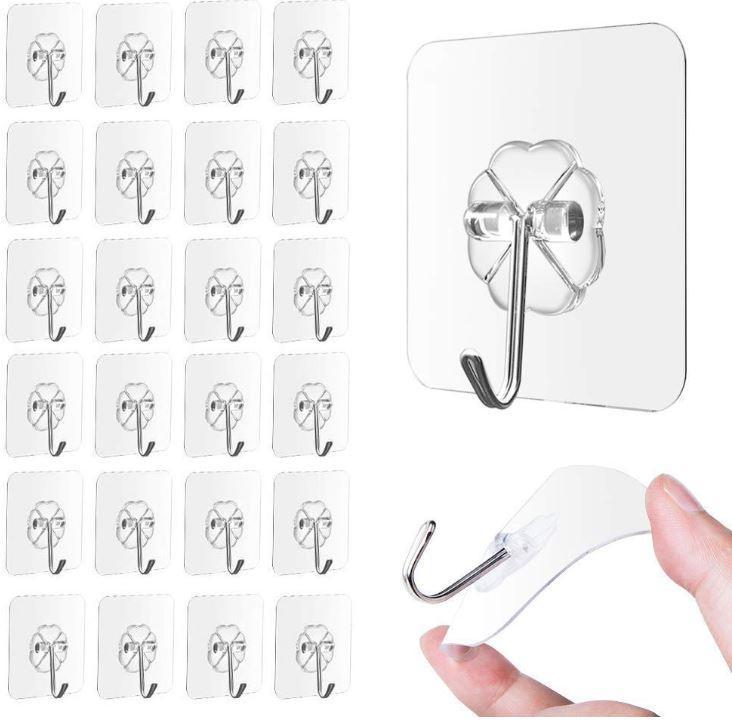 Seamless Adhesive Hooks (set of 24)