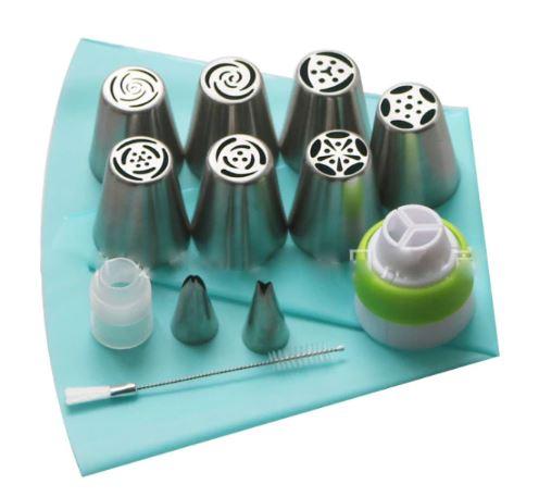 Flower-Shaped Icing Tips (13 pieces)