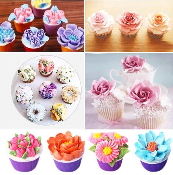 Flower-Shaped Icing Tips (13 pieces)