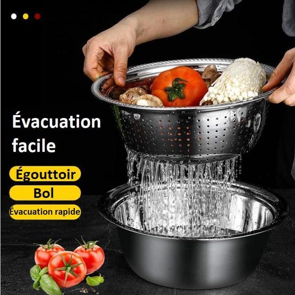 3-Piece Set - Bowl, Grater, Stainless Steel Colander