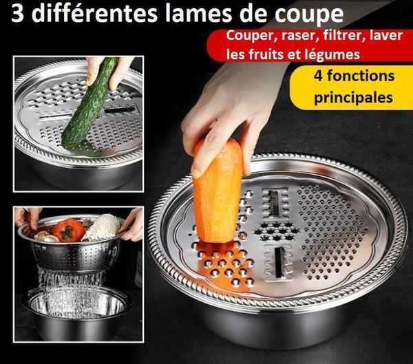 3-Piece Set - Bowl, Grater, Stainless Steel Colander