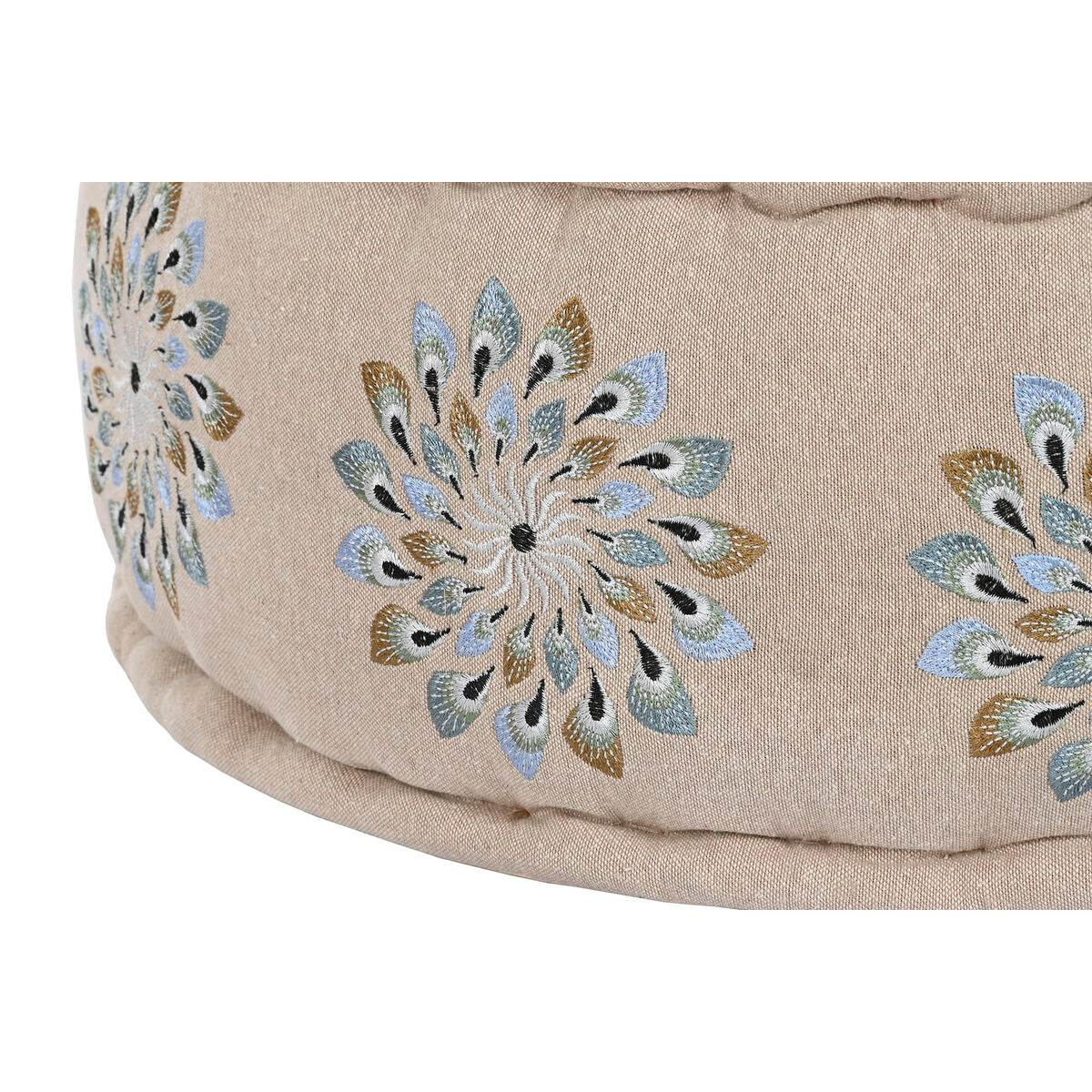 Pouffe DKD Home Decor Blue Beige