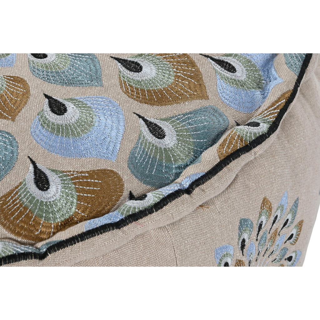 Pouffe DKD Home Decor Blue Beige