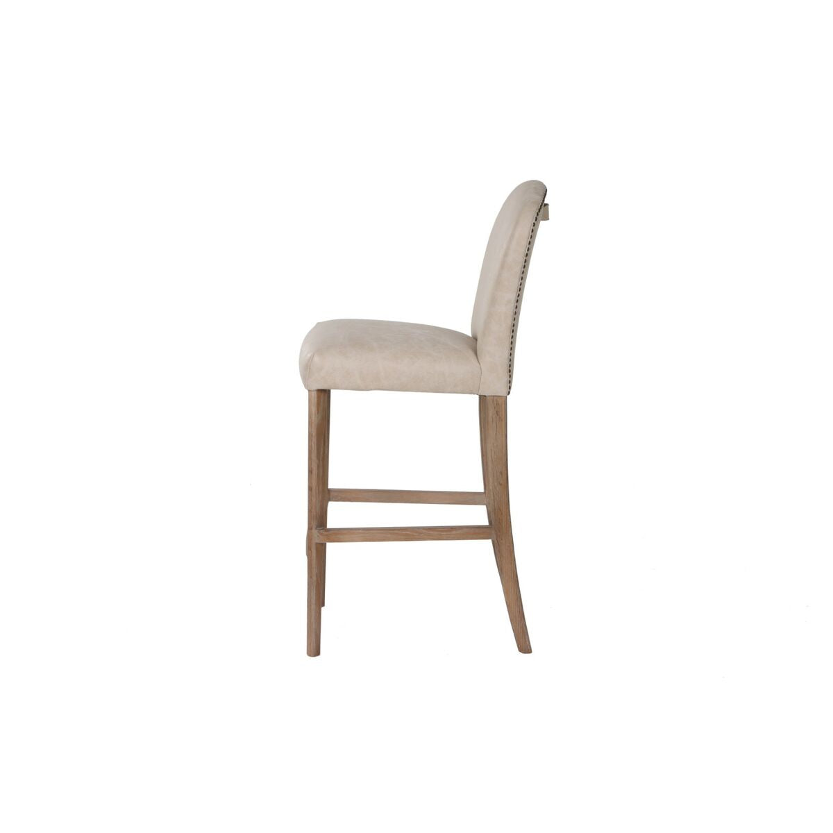 Stool Home ESPRIT White Leather