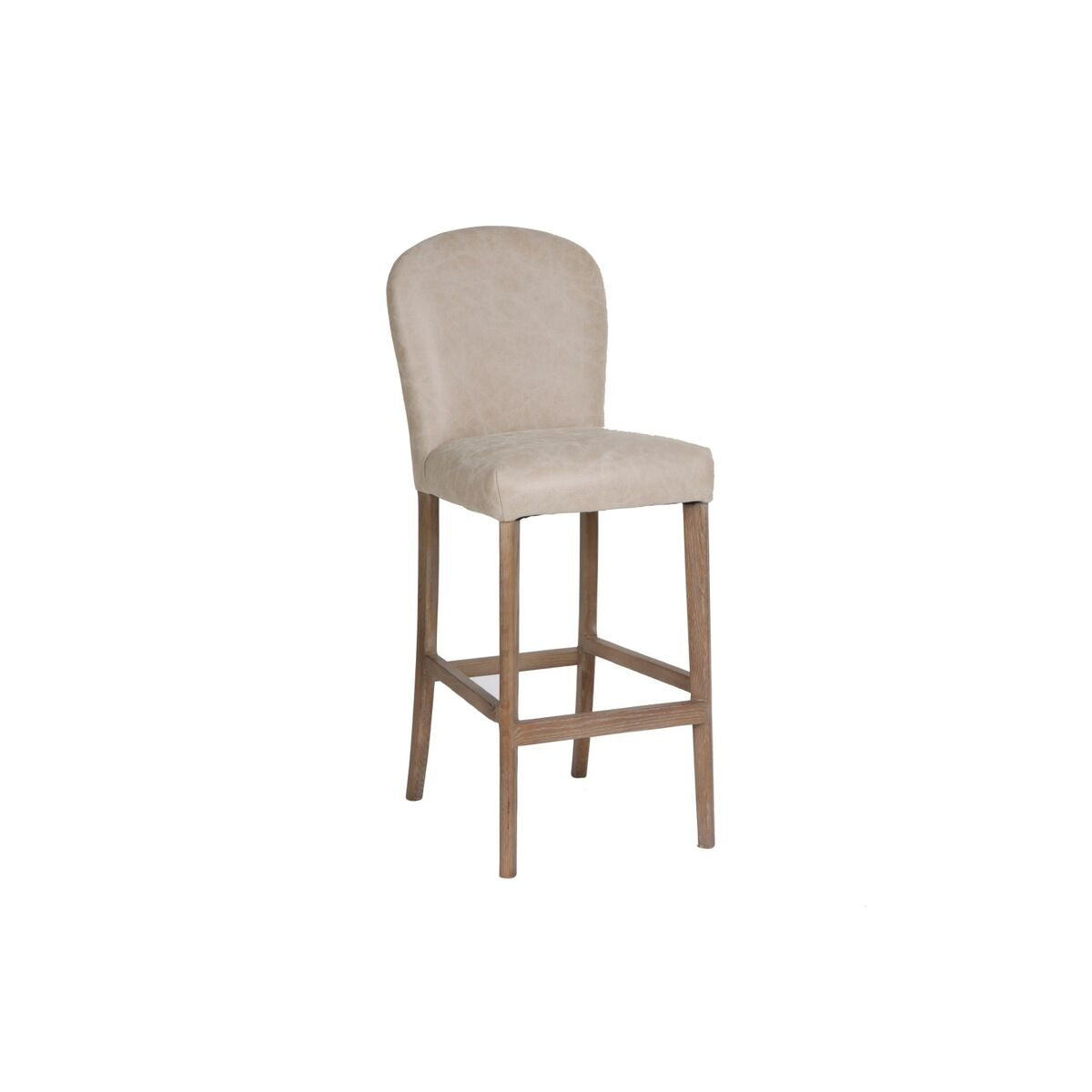 Stool Home ESPRIT White Leather