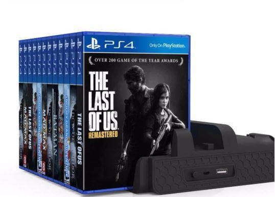 PS4 stand with fan and integrated controller charger