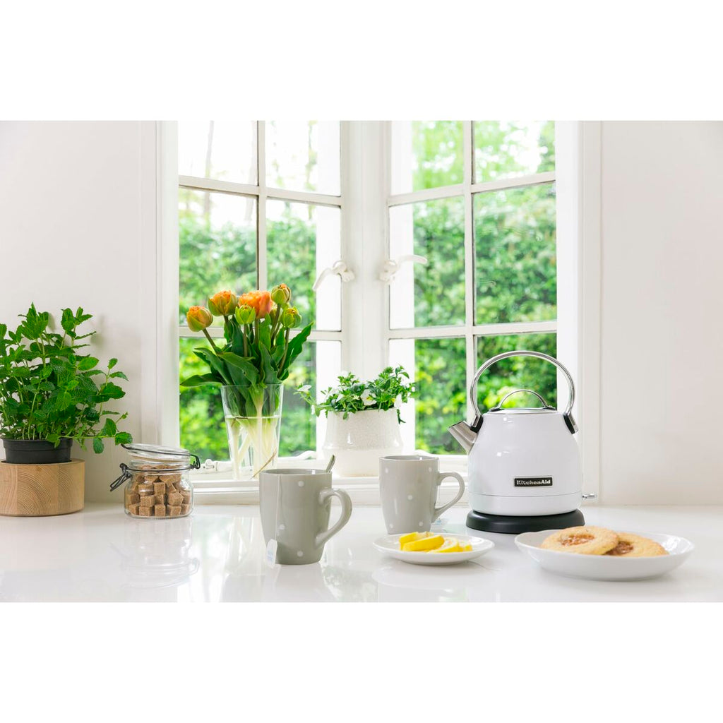 Water Kettle and Electric Teakettle KitchenAid 5KEK1222EWH White 1,25 L Metal Stainless steel