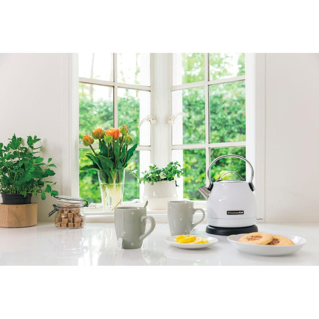 Water Kettle and Electric Teakettle KitchenAid 5KEK1222EWH White 1,25 L Metal Stainless steel