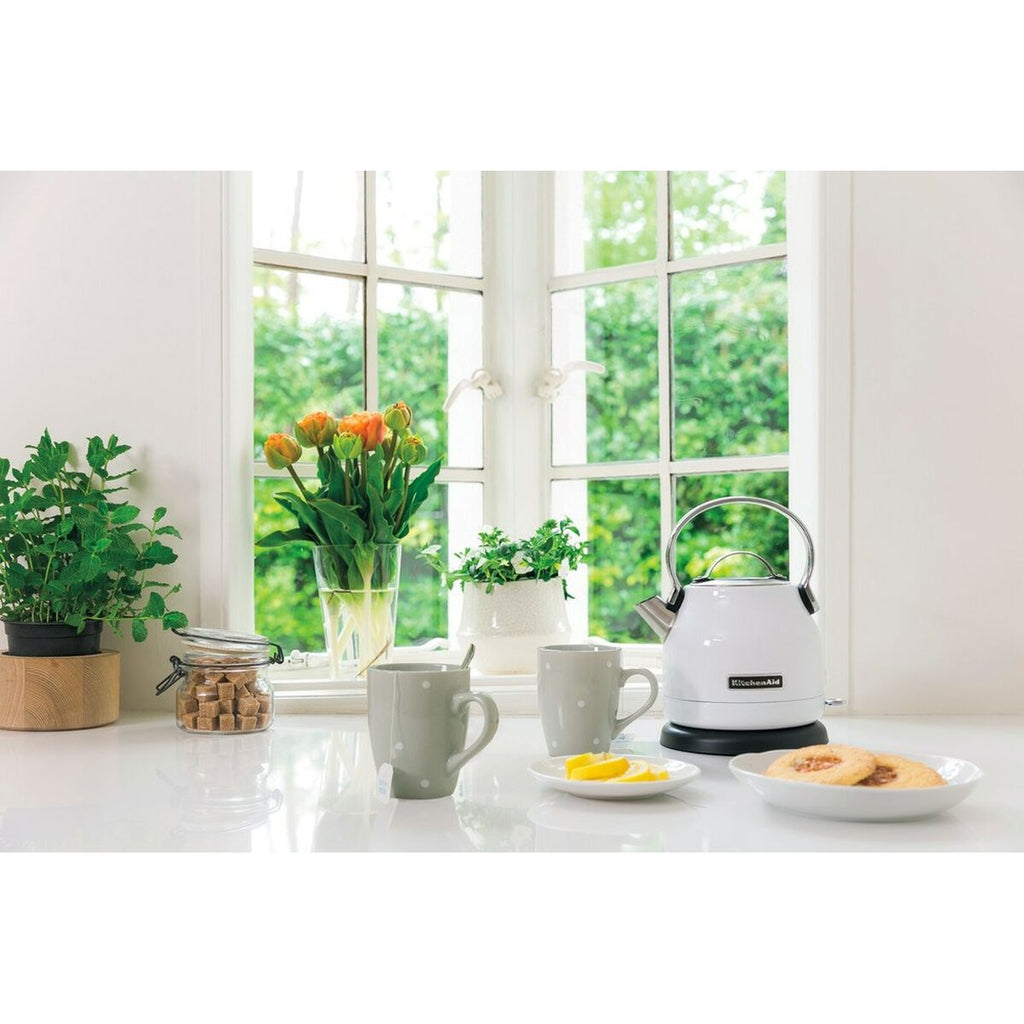 Water Kettle and Electric Teakettle KitchenAid 5KEK1222EWH White 1,25 L Metal Stainless steel